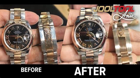 how to polish a gold rolex|does polishing a rolex hurt.